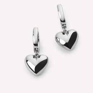 - Ana Luisa puffed heart hoops Jessica silver